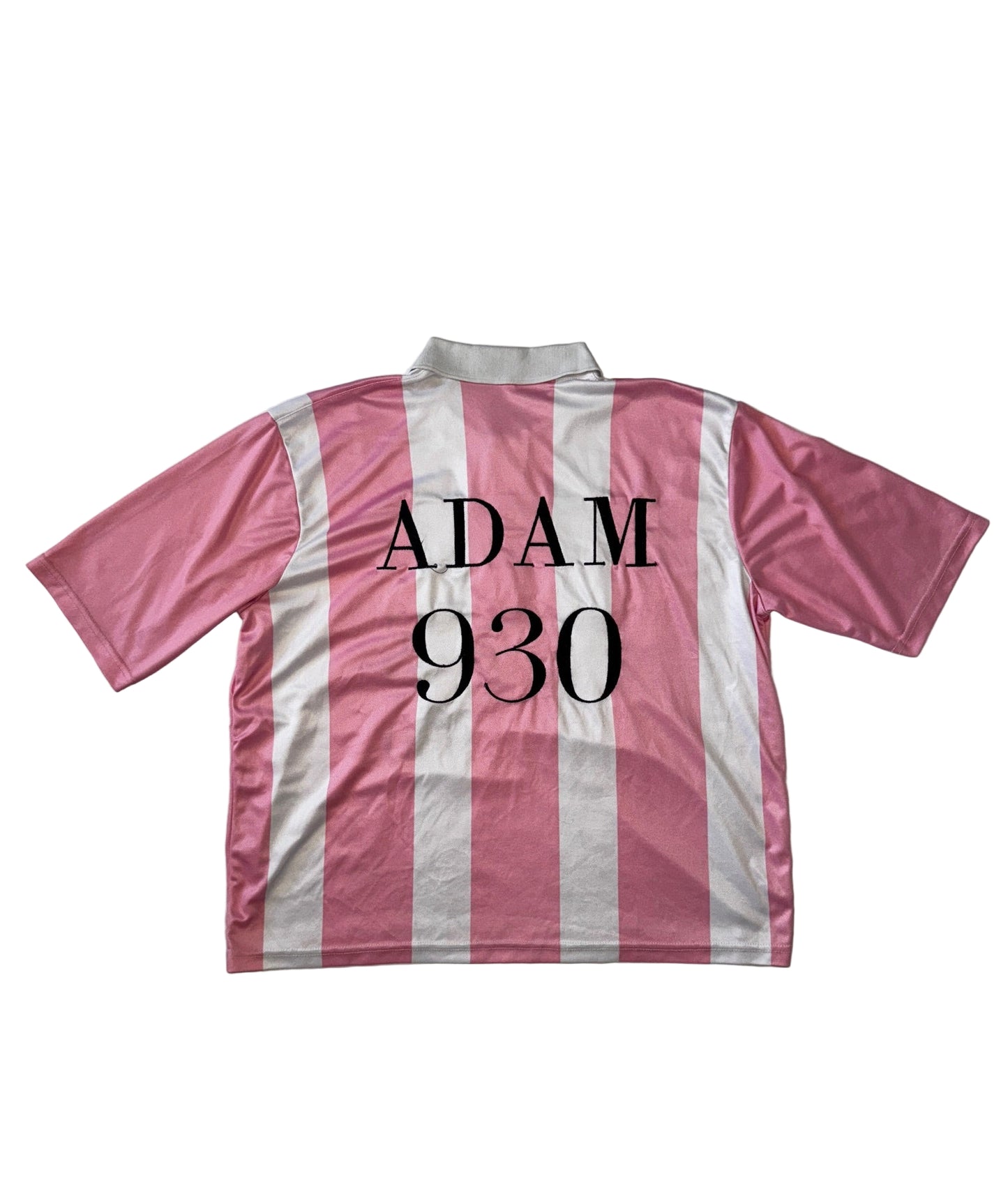 Pink & White Striped Polo